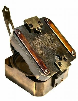 Antique Vintage 3 Inch Solid Brass Brunton Marine Handmade Compass For Navigate