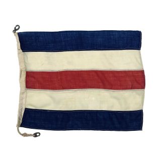 1940s Nautical Wool Signal Flag Vintage Maritime British Navy Wwii Antique Old