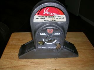 Vintage R H Rhodes Parking Meter Restored And Repainted Lens