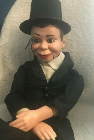 Vintage Charlie Mccarthy Ventriloquist Doll 1977 Juro Novelty Co Monocle Top Hat