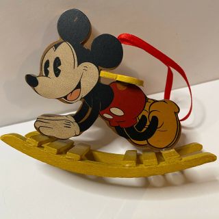 Vintage Mickey Mouse Rocking Horse Christmas Ornament