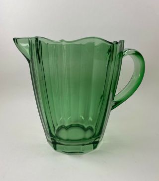 Vintage Villeroy & Boch " My Garden " Green Glass Pitcher