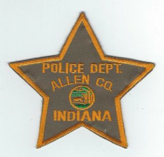 Vintage Allen Co. ,  Indiana Police (cheese Cloth Back) Patch