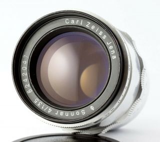 Vintage M42 Telephoto Lens Carl Zeiss Jena Sonnar 4/135 8 Blades 135mm F/4