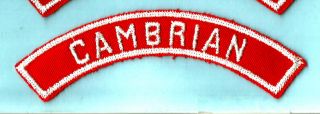 Cambrian Red & White Vintage Rws Community City Strip Boy Scout Bsa 1960 