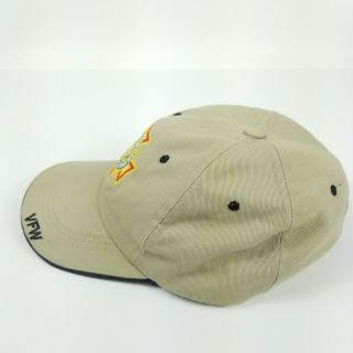 Veterans Of Foreign Wars Hat VFW Beige Adjustable Cap Embroidered 2