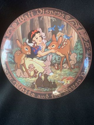Vintage Walt Disney Snow White And The Seven Dwarfs Metal Tin Euc