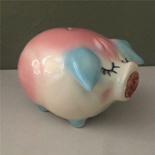 Vintage Hull Pottery Corky Piggy Bank - 1957 - Nose Cork Is Missing The Ring