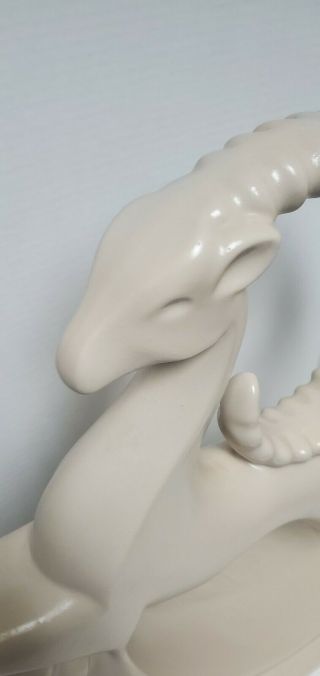 Vintage Royal Haeger White Ceramic Gazelle Figure Statue retro deco art design 2