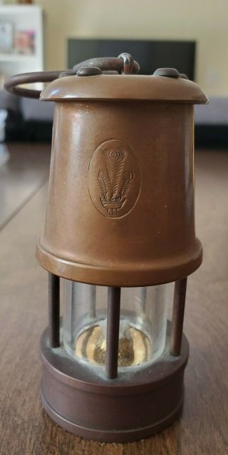 Vintage Brass Minors Oil Lamp - Antique Maritime Lantern