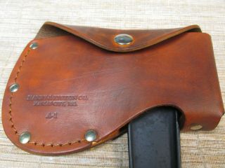 Vintage Bridgeport (offical Boy Scout) Axe / Hatchet.  W Leather Sheath