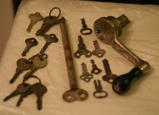 Vintage Antique National Register Co Ohio Crank Handle Part Huge Key Old Keys
