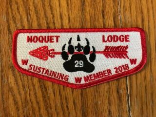 Bsa Oa Noquet Lodge 29 S58 2018 Sustaining Member Red Border Lodge Flap