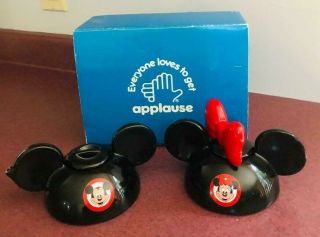Vintage Disney Mickey And Minnie Applause Sugar & Creamer Set 33248