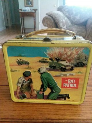 Vintage 1967 The Rat Patrol Metal Lunchbox