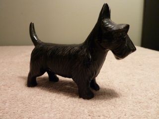 A.  C.  Williams,  Hubley,  Cast Iron Scottish Terrier Dog Coin Bank 4 1/2 " Long 1920