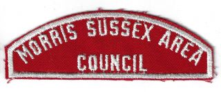 Rws Red&white Strip Morris Sussex Area Council Wht Bdr.  [ga - 758]