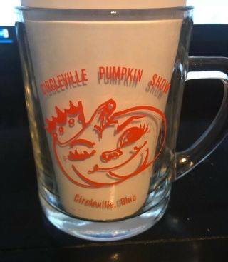Circleville Ohio Annual Pumpkin Show Glass Mug / Coffee Cup