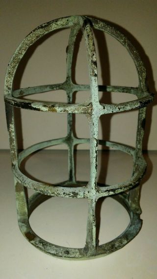 Vintage Bronze R&s Co.  Nautical Ship Light Cage 24068 Patina
