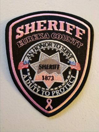 Eureka County,  Nevada Sheriff Pink Patch - 2019