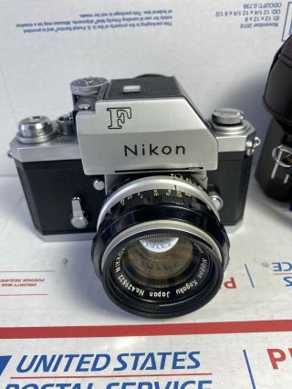 Vintage Nikon F 35mm Film SLR Camera w/ NIKKOR - S 50mm f1.  4 Lens 2