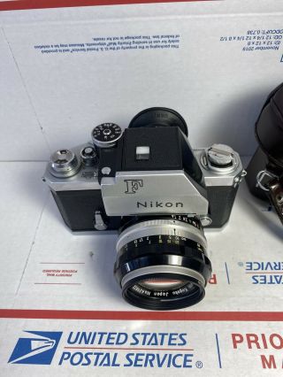 Vintage Nikon F 35mm Film SLR Camera w/ NIKKOR - S 50mm f1.  4 Lens 3