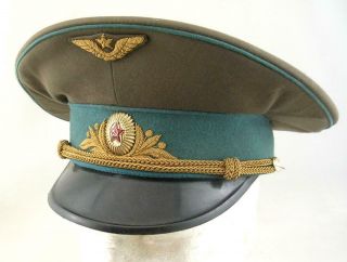 Vintage 1950/60 Air Force Officer Visor Hat Russian Aviation Soviet Ussr Army