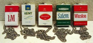5 Cigarette Pack Charm Winston Salem Craven A Kent L&m Vending Machine Toy Prize