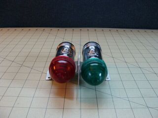 Vintage Battery Operated Red And Green Chrome Boat Light