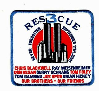 Fdny Fire Patch York City Rescue 3 Memorial 9/11 Members Lost