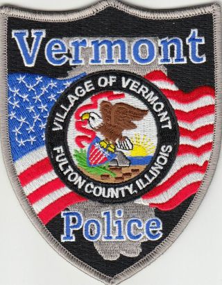 Vermont Illinois Il Police Shoulder Patch