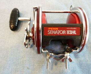 Vintage Penn Special Senator 113 Hl 4/0 Saltwater Reel - Red Spool