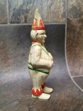 Antique Early 1900 ' s Metal Clown Bank with Great Paint 3