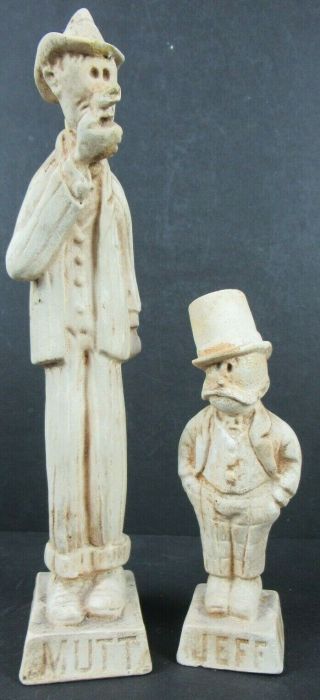 Vintage Mutt And Jeff Chalk Figurine Statues 1911 Mark Hampton