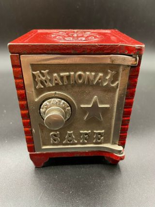 Vintage National Safe Coin Bank Cast Iron Combination Lock