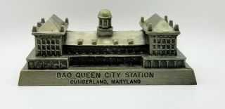 B&o Queen City Station Cumberland Md Coin Bank Railroad Advertisement Maryland