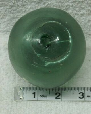 SO1108 Authentic Japanese Glass Fishing Float Green 3 1/4 