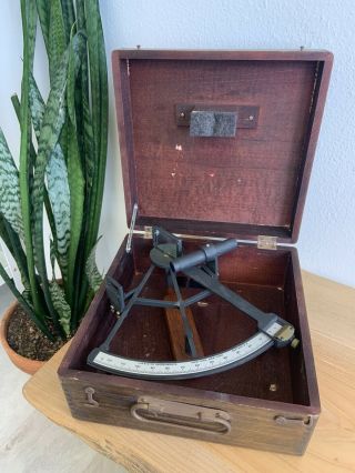 Vintage Navigational Surveyor Maritime Instrument Sextant Yoder Ohio Lafayette