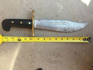 Vintage CASE XX 1836 BOWIE KNIFE FIGHTING SURVIVAL (No Dot ' s) Brass Stamped Stars 3