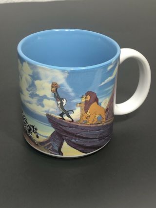 Vtg Disney Store Exclusive The Lion King Simba Pride Rock Rafiki Coffee Mug Cup