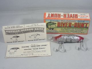 Vintage Heddon River Runt Spook Floater Fishing Lure W/ S - 9400 - Sp Box/paperwork