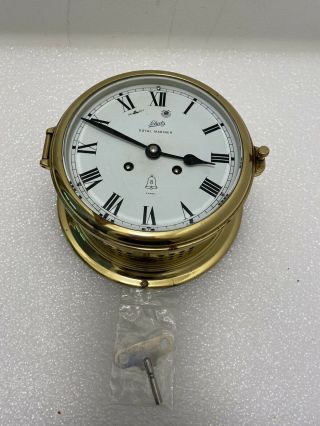 Schatz Royal Mariner Ship Wheel Clock 8 Bell 7 Jewel Non
