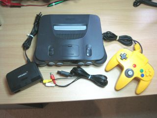 Vintage - Nintendo 64 Game Console Control Deck Nus - 001,  Memory Pack,  Controller