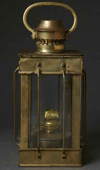 Vintage Antique Oil Ships Lantern Brass