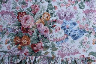 Vtg Ralph Lauren Allison Floral King Cotton Duvet Cover Ruffle Usa