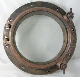 Antique Bronze Porthole,  Wilcox Crittenden Wc 10 Porthole 1940 