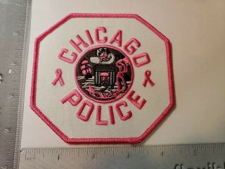 Breast Cancer Awareness Chicago Police Department Illinois Patch Pink Ribbon