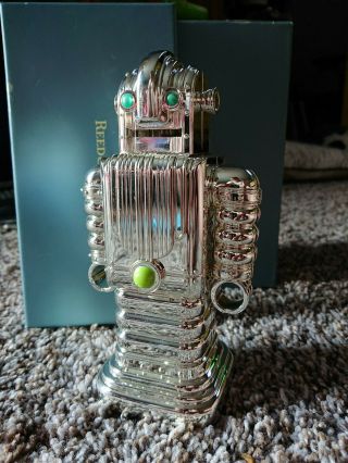 Reed & Barton Robot Silver Plated Bank 7.  5 " Art Deco Stype Arms Move