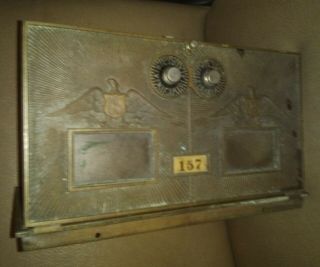 Large 3 size Corbin Vintage PO Box Door 157 Model 87A 3