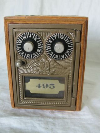 Vintage 2 Dial Us Post Office Box Bank Combination Lock